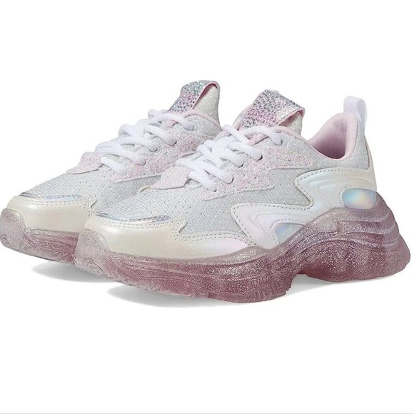 NWT SKECHERS  Street-Prismatic  Glitter Shiny Sneakers Lilac SZ-6 - Picture 1 of 12